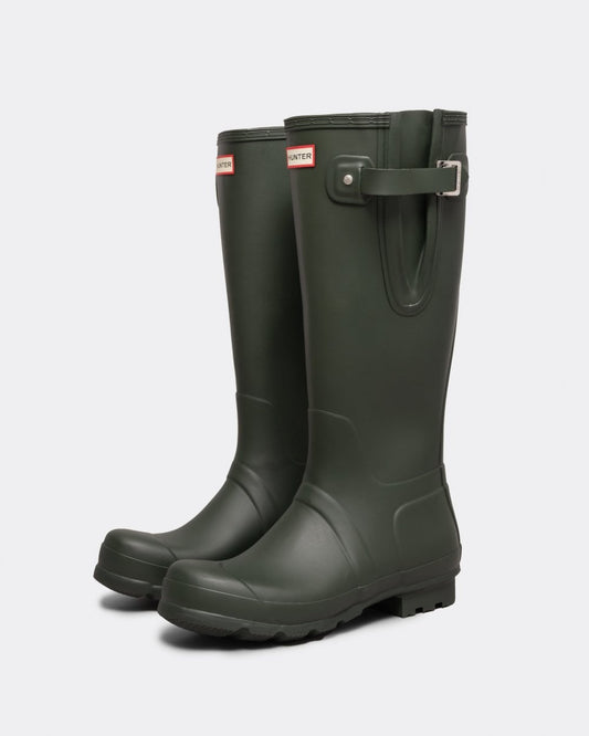 Hunter Original Tall Side Adjustable Mens Wellies - Dark Olive