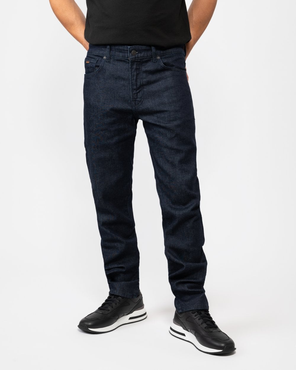 BOSS Orange BOSS Orange Re.Maine Mens Regular Fit Dark Blue Comfort-Stretch Denim Jeans NOS