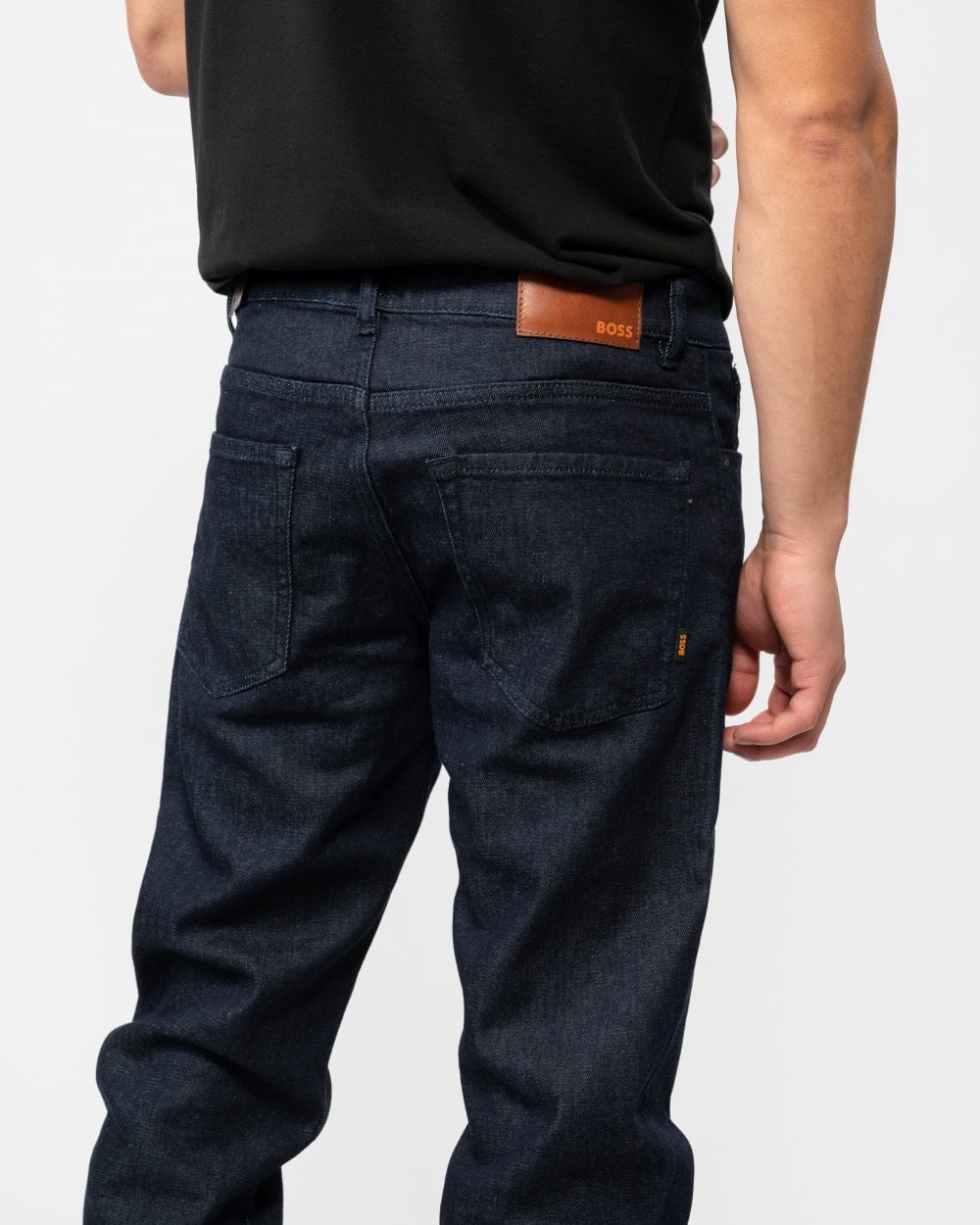BOSS Orange BOSS Orange Re.Maine Mens Regular Fit Dark Blue Comfort-Stretch Denim Jeans NOS