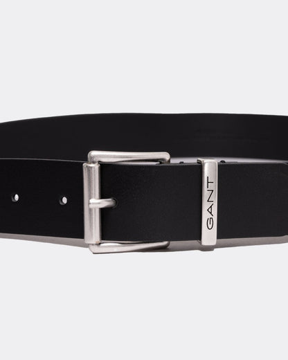 GANT Mens Logo Leather Belt - 5 Black