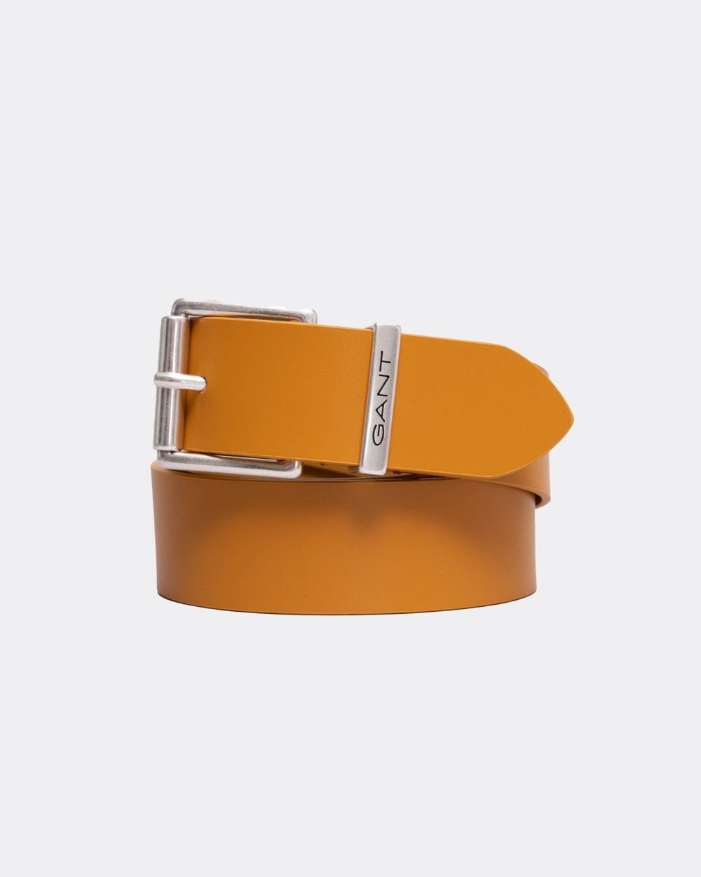GANT Mens Logo Leather Belt - 216 Cinnamon Brown