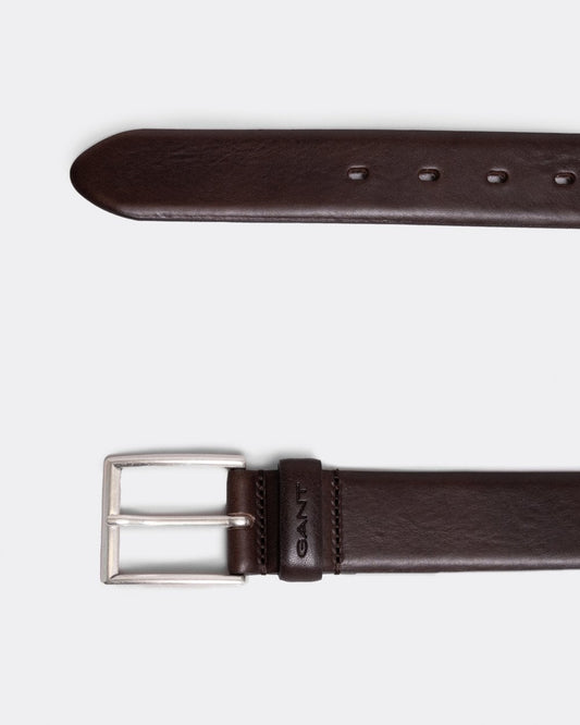 GANT Mens Classic Leather Belt - 274 Rich Brown