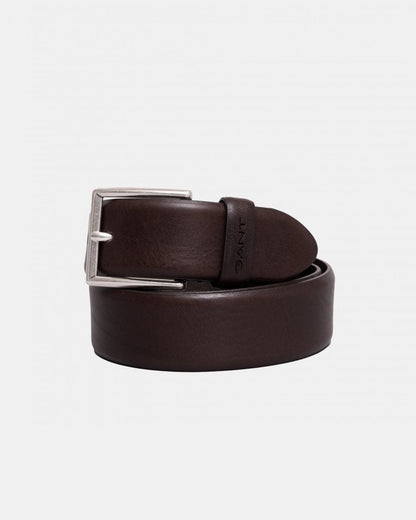 GANT Mens Classic Leather Belt - 274 Rich Brown