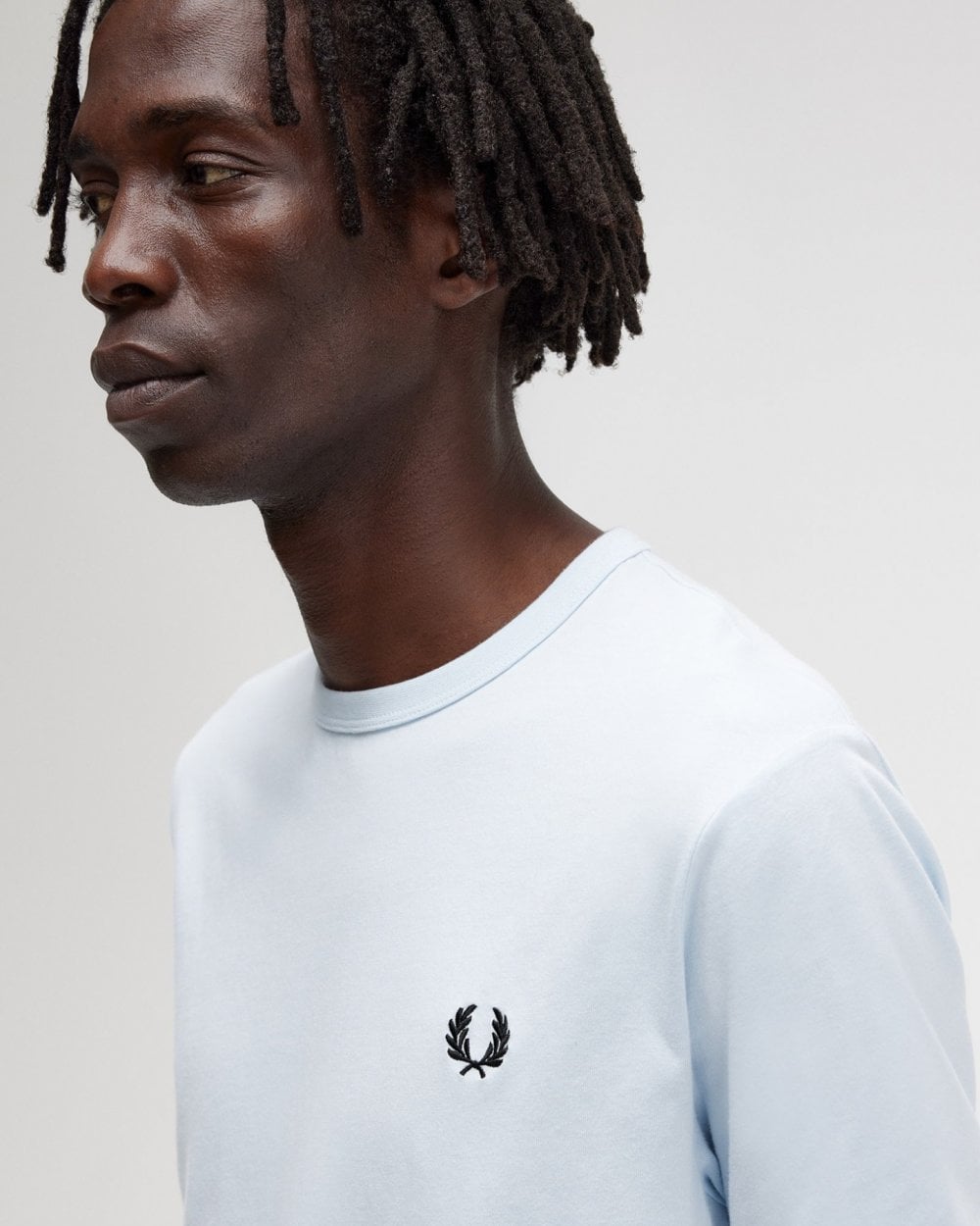 Fred Perry Mens Ringer T-Shirt - Light Ice R30