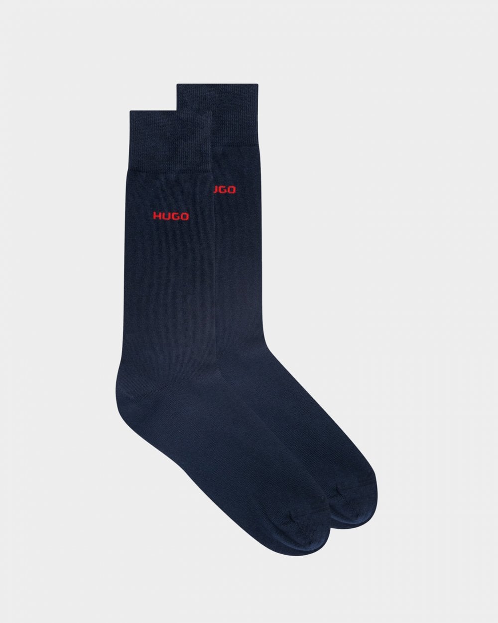 HUGO 2 Pack RS Uni Colour Mens Socks NOS - Dark Blue 401 - CHO - Designer Mens Socks