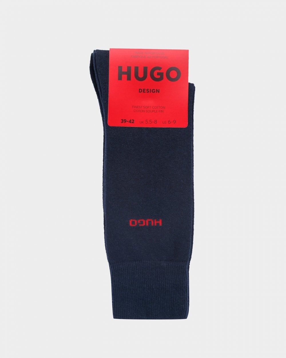HUGO 2 Pack RS Uni Colour Mens Socks NOS - Dark Blue 401