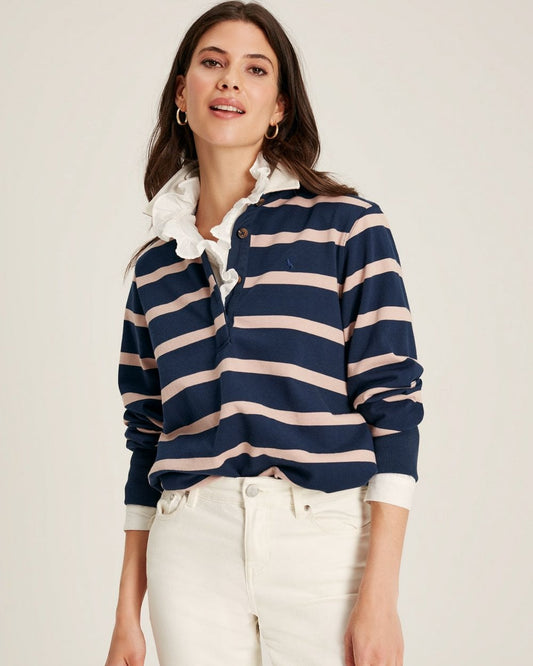 Joules Sammie Womens Striped Rugby Shirt 222468