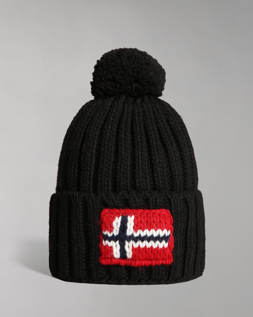 Napapijri Semiury 5 Bobble Hat - Black 041 - CHO - Designer Unisex Hats