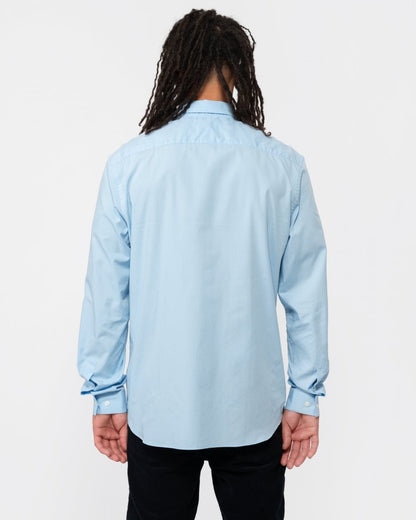 Lacoste Mens Long Sleeve City Shirt - Overview Blue HBP