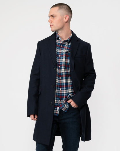 GANT Mens Classic Tailored Fit Wool Topcoat