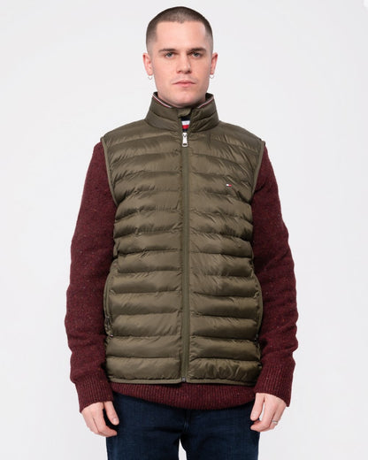 Tommy Hilfiger Core Packable Mens Circular Gilet - Army Green