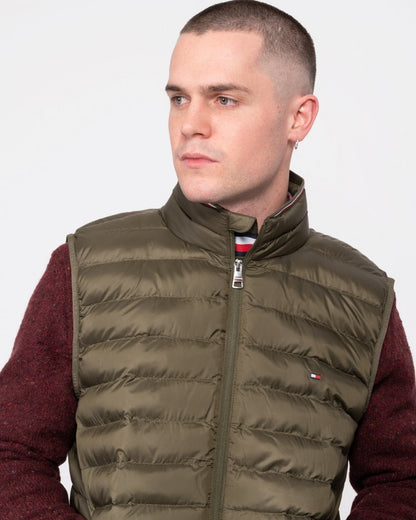 Tommy Hilfiger Core Packable Mens Circular Gilet - Army Green