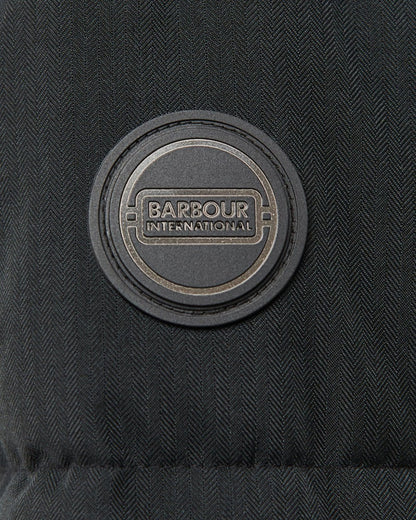 Barbour International Titanium Womens Quilted Jacket - Black/Black
