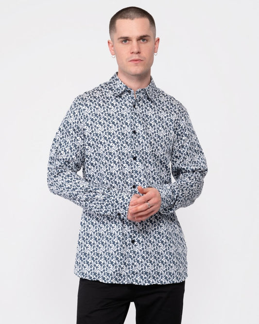 Ted Baker Capua Mens Long Sleeve Small Floral Shirt