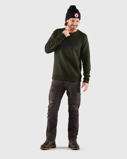 Fjallraven Logo Mens Sweatshirt - Deep Forest 662
