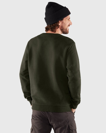 Fjallraven Logo Mens Sweatshirt - Deep Forest 662