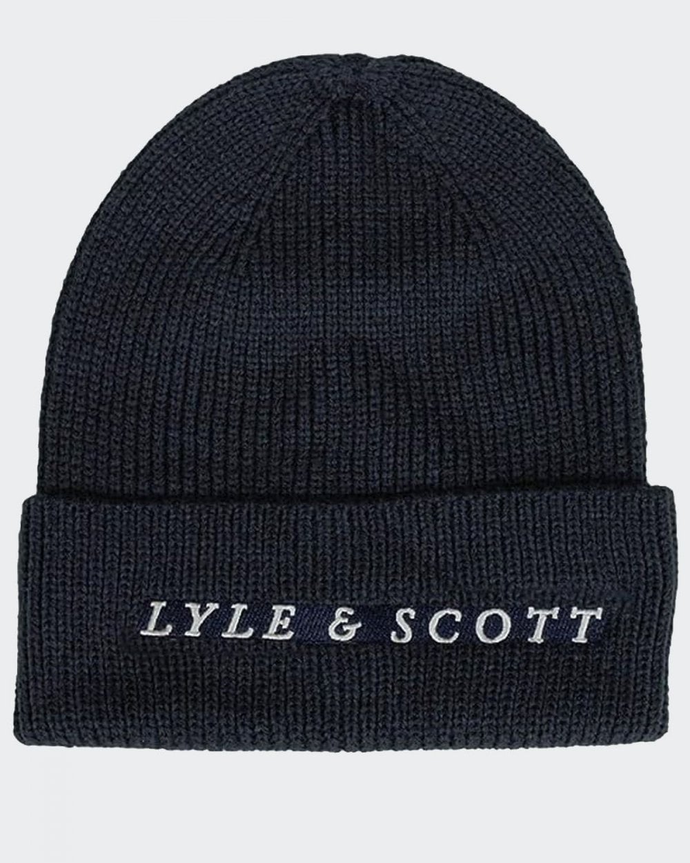 Lyle & Scott Ribbed Beanie - Z271 Dark Navy - CHO - Designer Unisex Hats