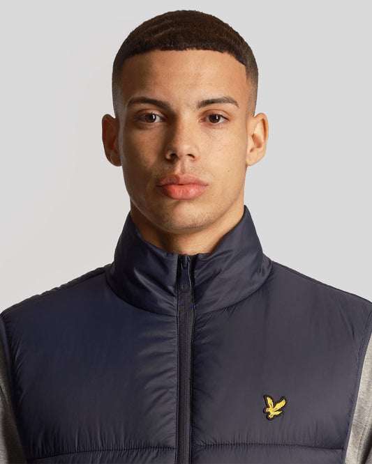 Lyle & Scott Mens Wadded Gilet - Z271 Dark Navy