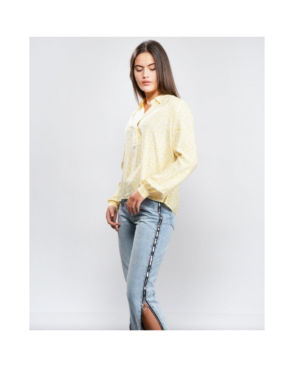Tommy Hilfiger Danee Half Placket Floral Pattern Blouse