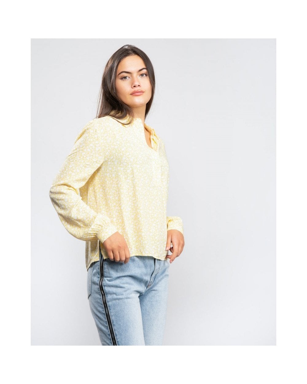 Tommy Hilfiger Danee Half Placket Floral Pattern Blouse