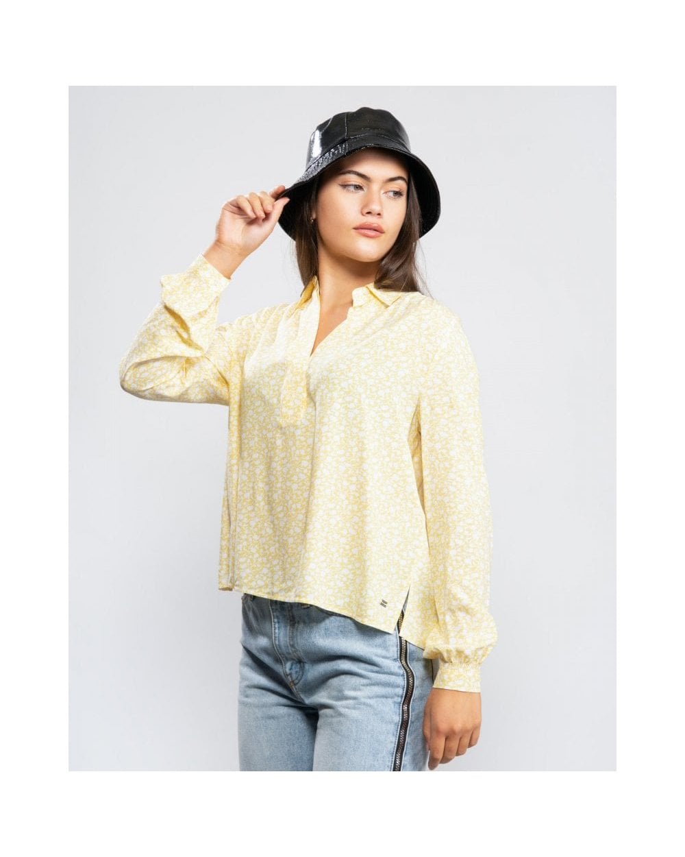 Tommy Hilfiger Danee Half Placket Floral Pattern Blouse