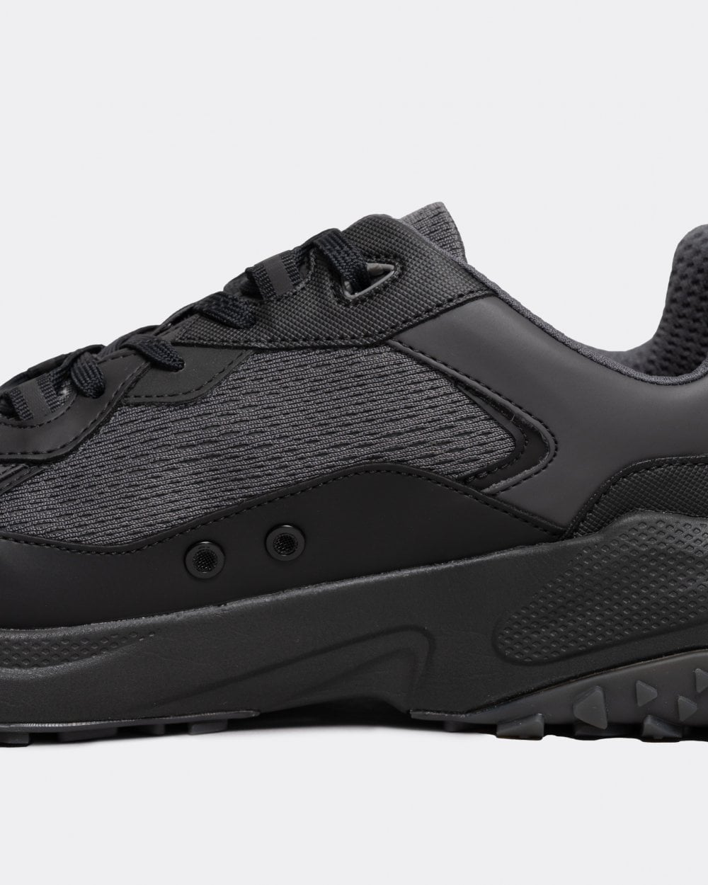 HUGO GO1ST Mens Mixed-Material Trainers with Textured and Rubberised Faux Leather