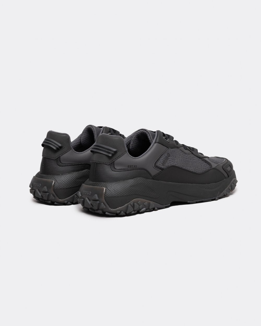 HUGO GO1ST Mens Mixed-Material Trainers with Textured and Rubberised Faux Leather