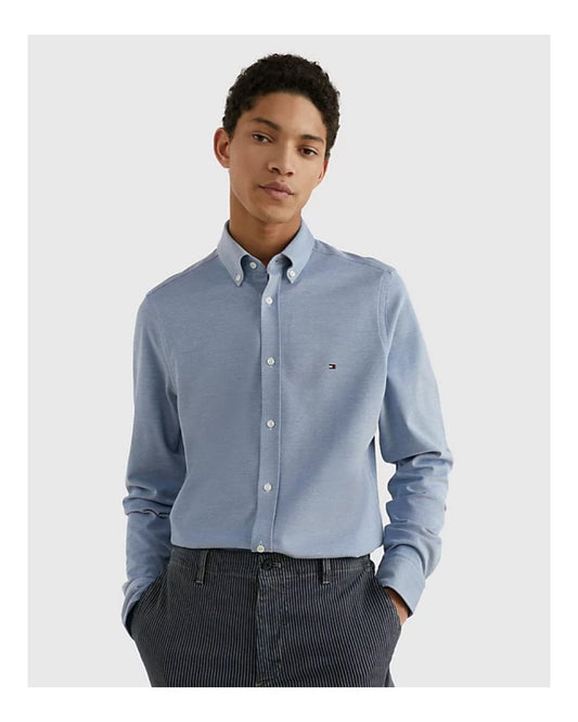 Tommy Hilfiger 1985 Knitted Long Sleeve Mens Slim Fit Shirt