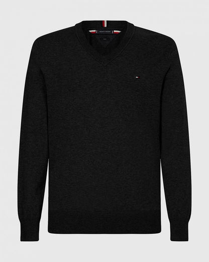 Tommy Hilfiger 1985 V-Neck Mens Sweatshirt - Black