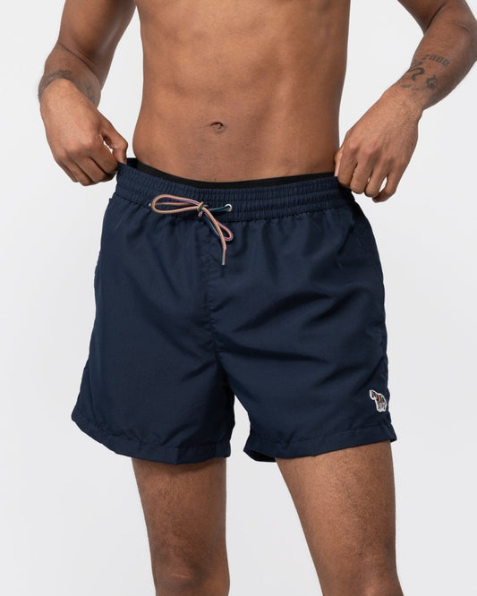 Paul Smith Mens Zebra Logo Swim Shorts - 47 Navy
