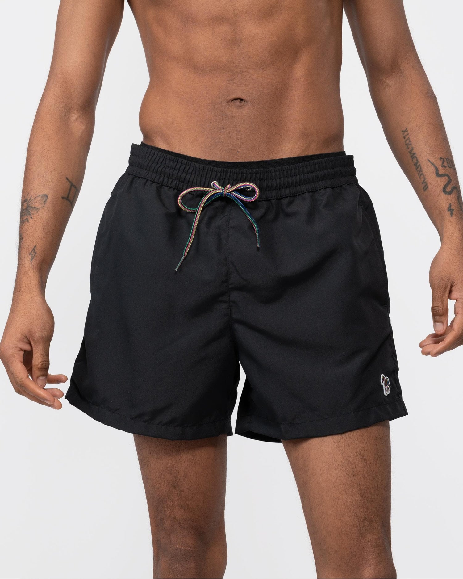 Paul Smith Mens Zebra Logo Swim Shorts - 79 Black - CHO - Designer Mens Shorts