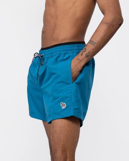 Paul Smith Mens Zebra Logo Swim Shorts - 44 Petrol Blue