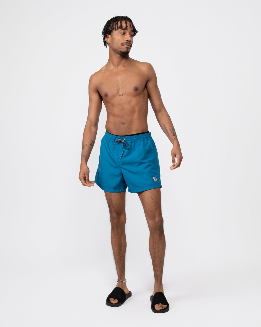 Paul Smith Mens Zebra Logo Swim Shorts - 44 Petrol Blue