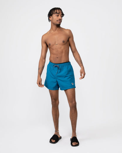 Paul Smith Mens Zebra Logo Swim Shorts - 44 Petrol Blue