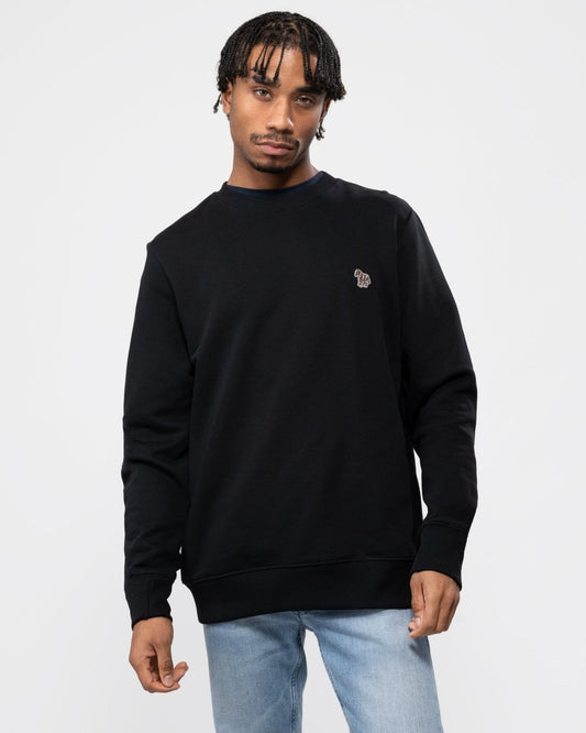 PS Paul Smith Mens Regular Fit Sports Stripe Zebra Sweatshirt - 79 Black