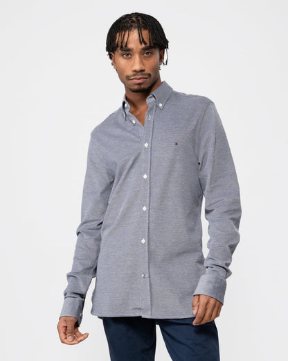 Tommy Hilfiger 1985 Knitted Long Sleeve Mens Slim Fit Shirt