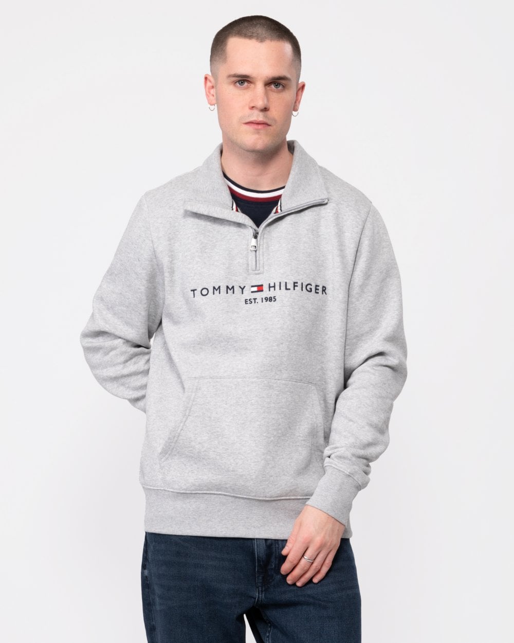 Tommy Hilfiger Tommy Logo Mockneck Mens Sweatshirt