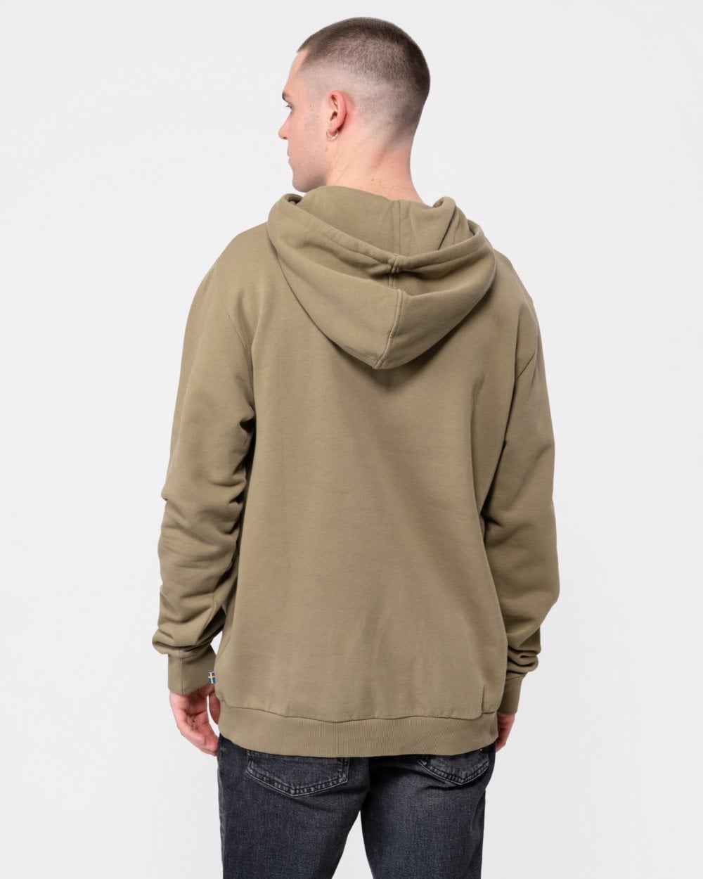 Fjallraven Logo Mens Hoodie - Light Olive 622