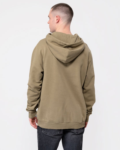 Fjallraven Logo Mens Hoodie - Light Olive 622