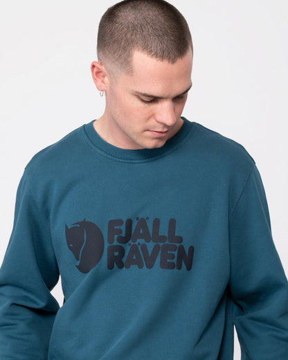 Fjallraven Logo Mens Sweatshirt - Deep Sea 574