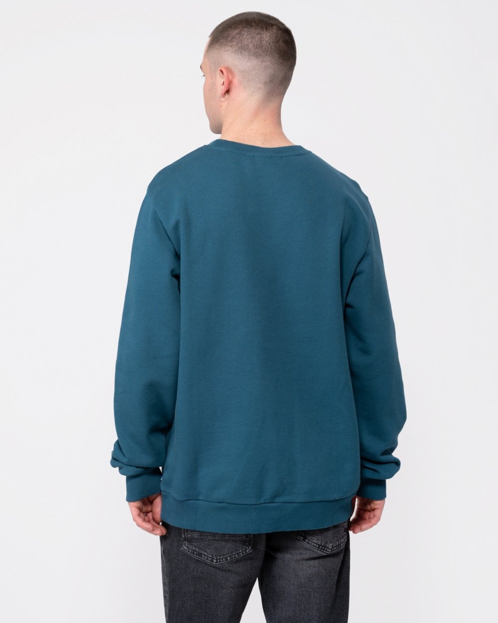 Fjallraven Logo Mens Sweatshirt - Deep Sea 574