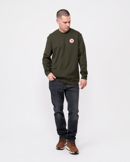 Fjallraven 1960 Logo Badge Mens Sweatshirt - Deep Forest 662