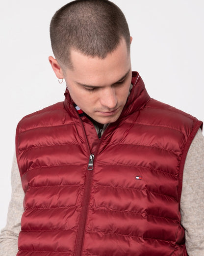 Tommy Hilfiger Core Packable Mens Circular Gilet - Rouge
