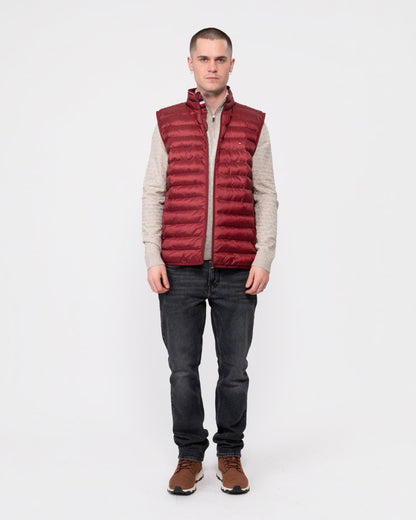 Tommy Hilfiger Core Packable Mens Circular Gilet - Rouge