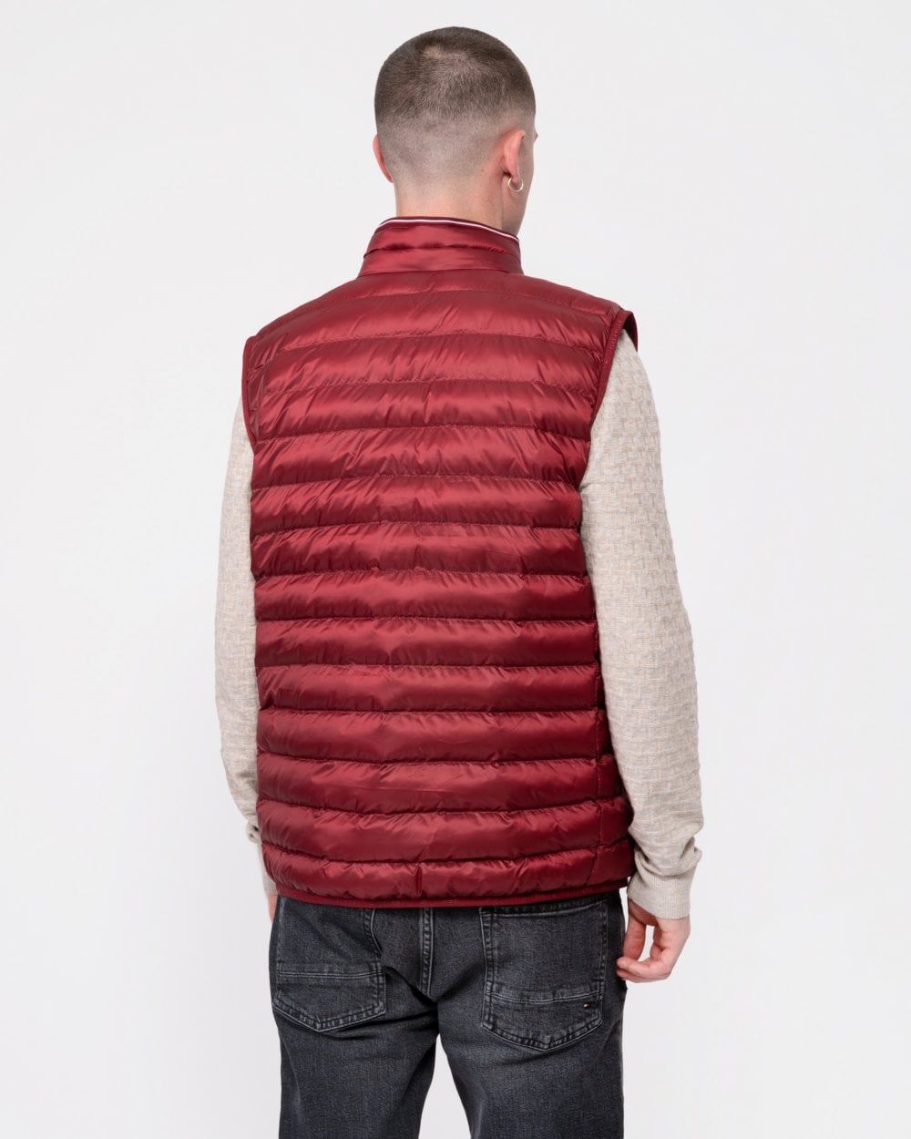 Tommy Hilfiger Core Packable Mens Circular Gilet - Rouge