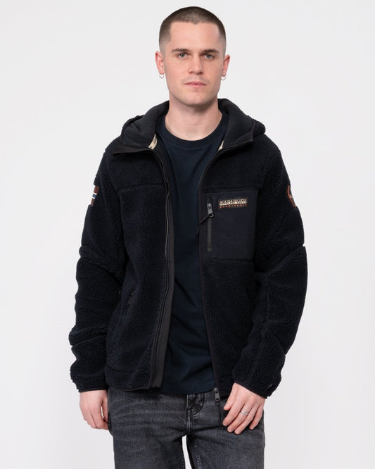 Napapijri Yupik Mens Zip Through Hoodie - Black 041