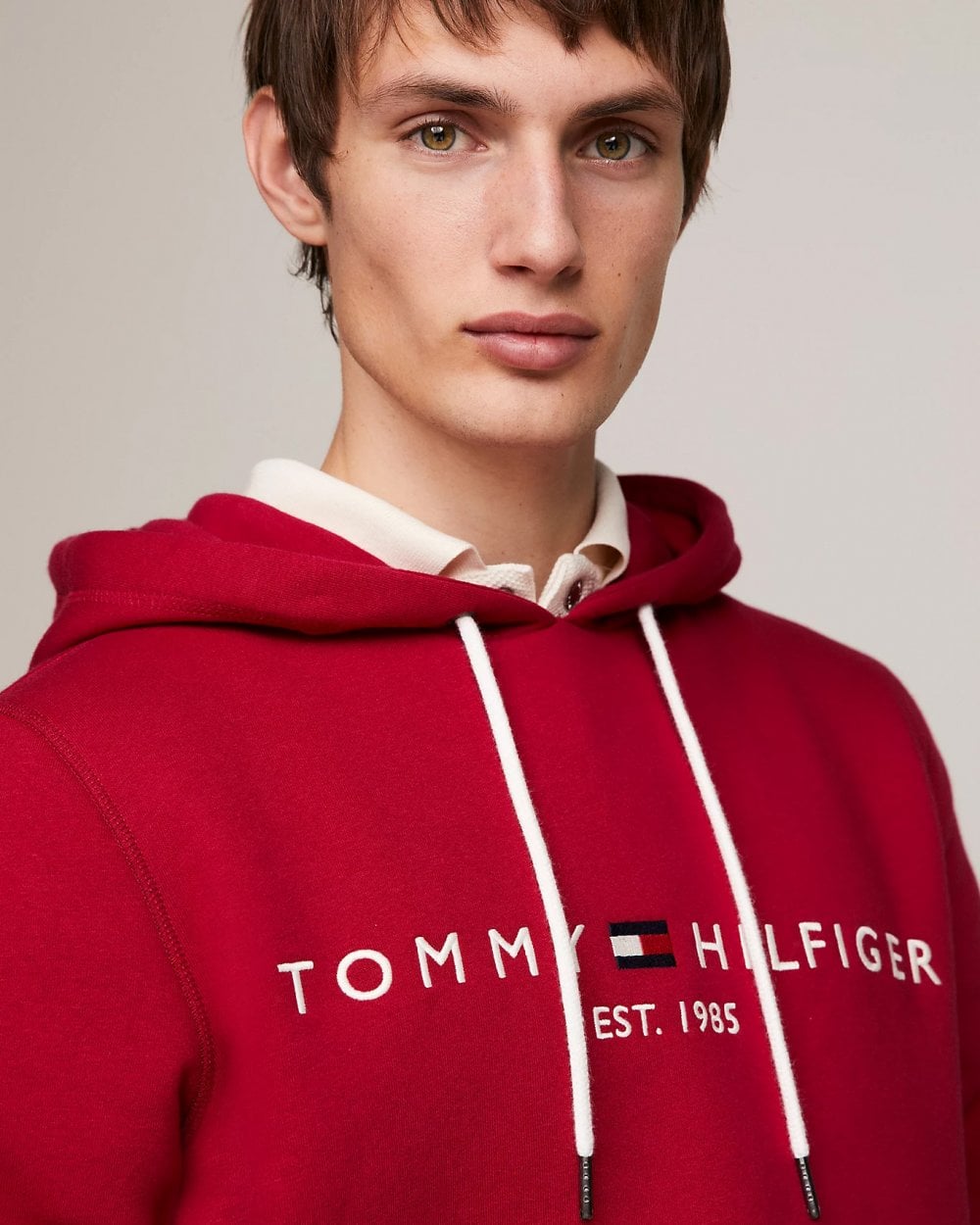 Tommy Hilfiger Tommy Logo Flex Fleece Hoodie - Royal Berry