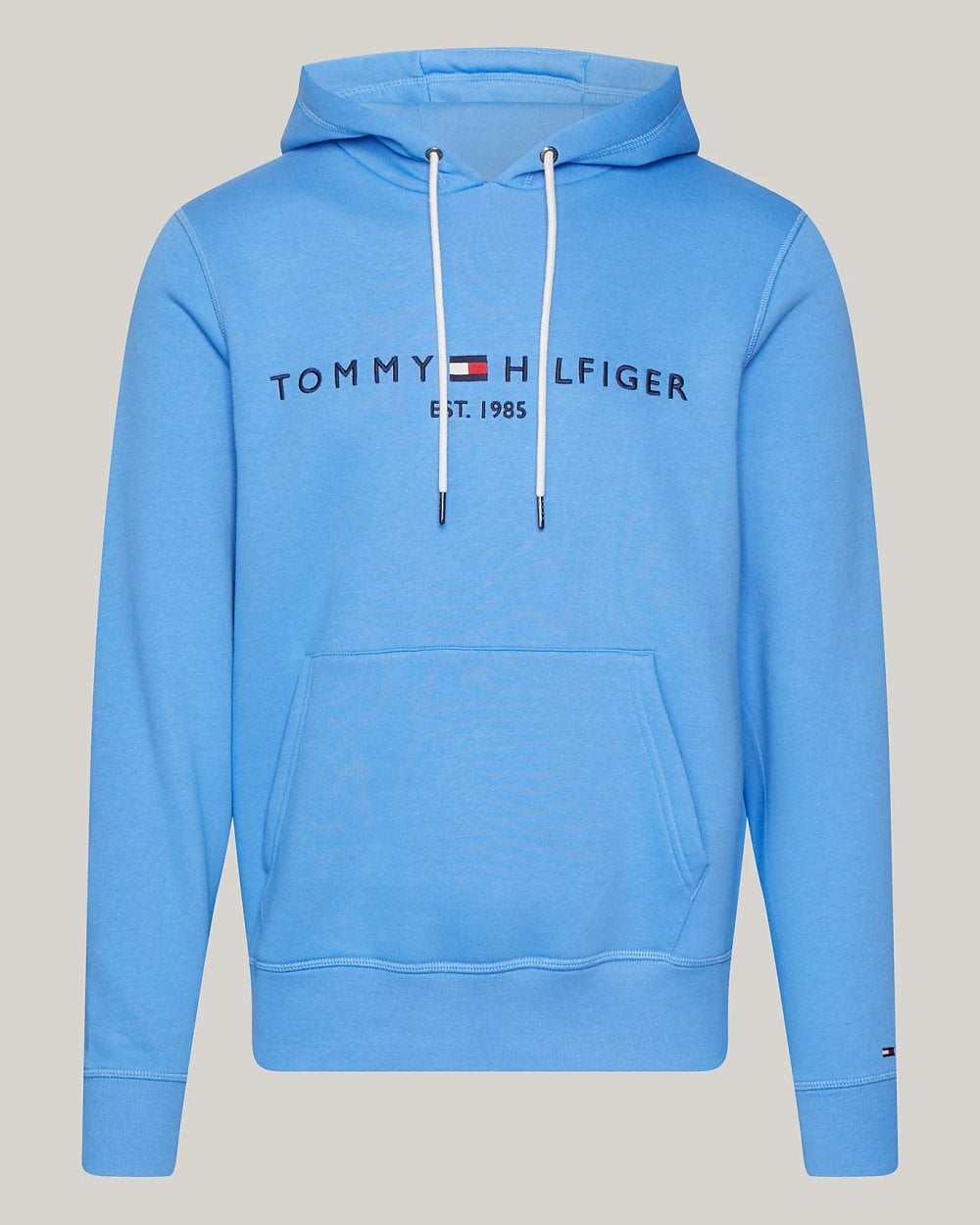 Tommy Hilfiger Tommy Logo Flex Fleece Hoodie - Blue Spell