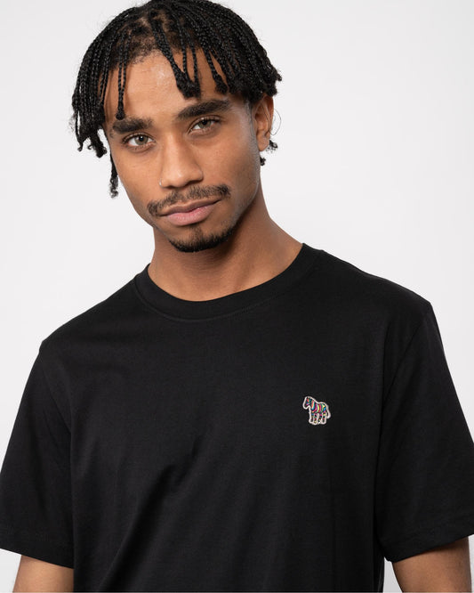 PS Paul Smith Mens Regular Fit Short Sleeve Zebra Logo T-Shirt - 79 Black