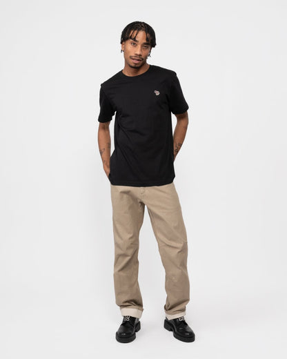 PS Paul Smith Mens Regular Fit Short Sleeve Zebra Logo T-Shirt - 79 Black